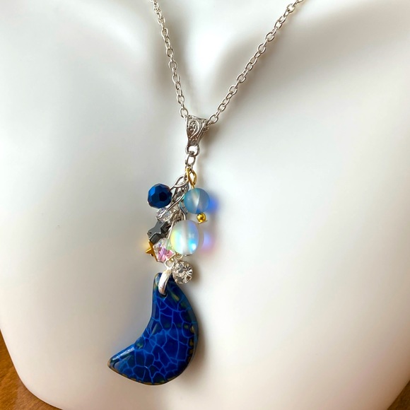 Celestial Pendant Necklace - Blue Lapis Lazuli - Picture 2 of 8